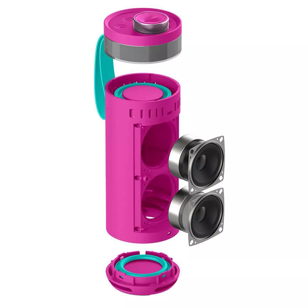 Cylindrical Portable Bluetooth Speaker With RGB Lighting And Multi‑Speaker Sync
