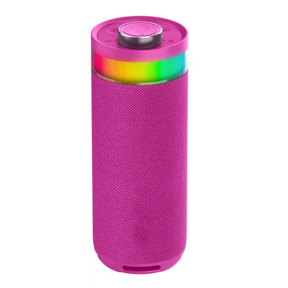 Cylindrical Portable Bluetooth Speaker With RGB Lighting And Multi‑Speaker Sync