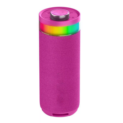 Cylindrical Portable Bluetooth Speaker With RGB Lighting And Multi‑Speaker Sync