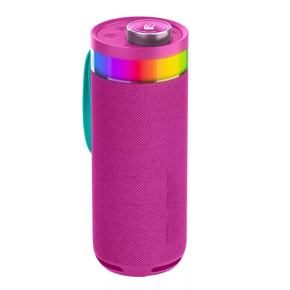 Cylindrical Portable Bluetooth Speaker With RGB Lighting And Multi‑Speaker Sync