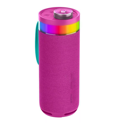 Cylindrical Portable Bluetooth Speaker With RGB Lighting And Multi‑Speaker Sync